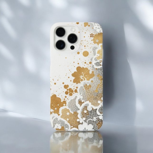 White Gold Floral Case-Mate iPhone Case (Creator Uploaded)
