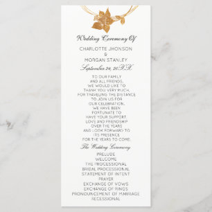 White Gold Floral Event Wedding Program Offical1 Programme