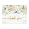 White gold floral thank you
