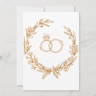 White & Gold Flourish Join Us to Celebrate Wedding Invitation