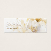 White Gold Flower Stud Earring Display Card