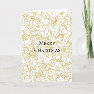 White Gold Glam Glitzy Christmas Card