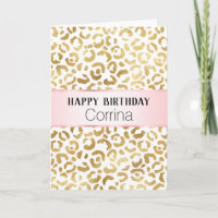 White Gold Glam Leopard Print
