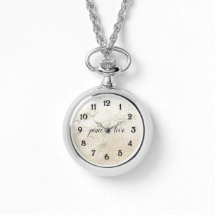 White Gold Glam Leopard Print personalised Watch