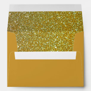 White Gold Glitter Envelope