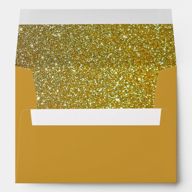 White Gold Glitter Envelope (Back (Bottom))