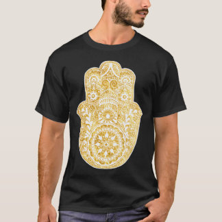 White Gold Hamsa Hand T-Shirt
