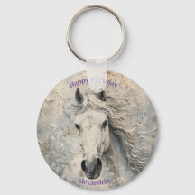 White Gold Horse Lover Birthday Personalised