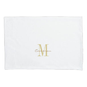  White Gold Initial and Name Personalised Pillowcase