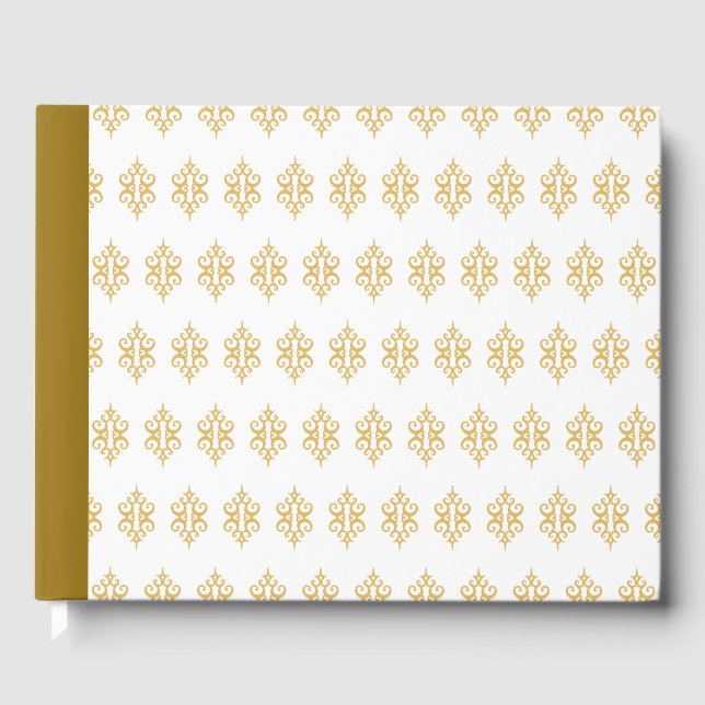 White Gold Lace Guest Book Gift (Front)