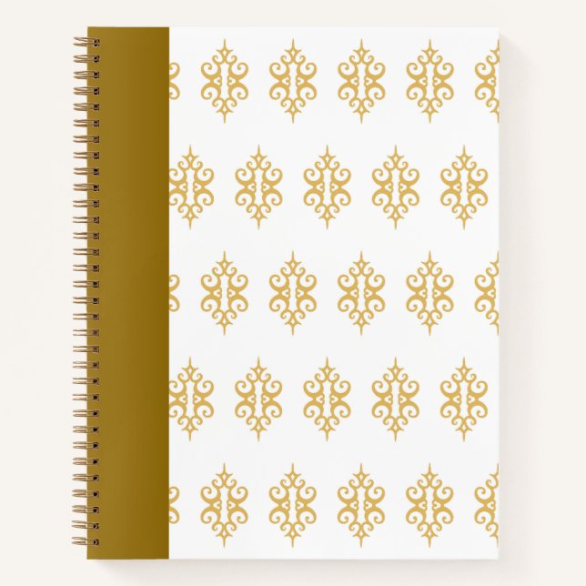 White Gold Lace Guestbook Notebook Gift (Front)