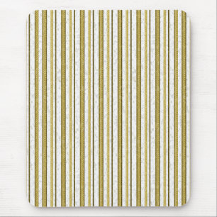 White gold lace stripes pattern Mousepad