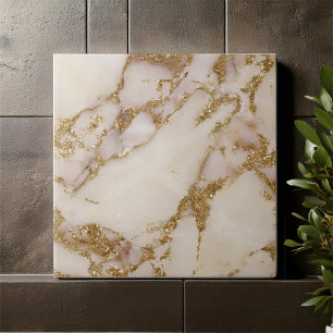White Gold Marble Glitter ID1171c Tile