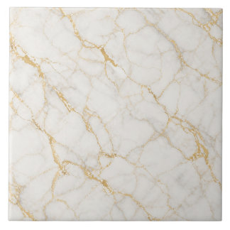 White Gold Marble Luxury Seamless Pattern Tile