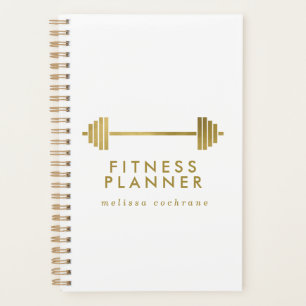 White & Gold Personalised Fitness Planner