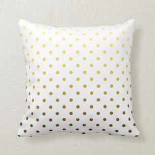 White Gold Polka Dot Cushion