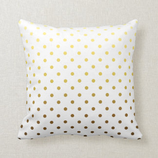 White Gold Polka Dot Cushion