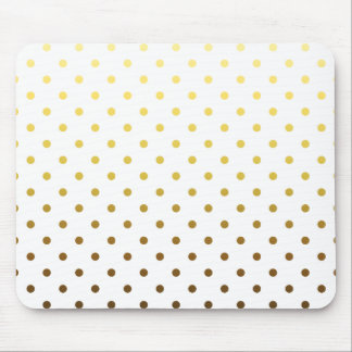 White Gold Polka Dot Mouse Mat