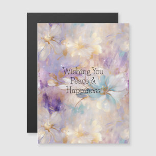 White Gold Purple Blue Floral