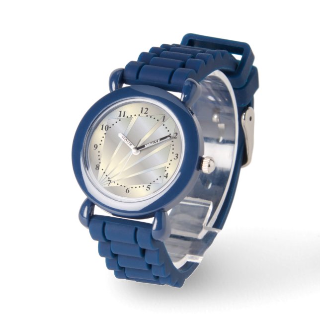 White gold rays watch (Angle)