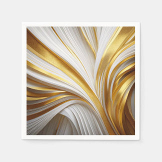 White Gold Retro  Napkin