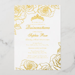 White Gold Rose Garden Quinceanera 