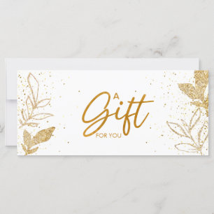 White Gold Salon Store Business Gift Certificate