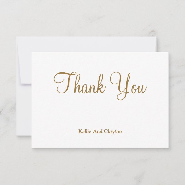 White/Gold Thank You Cards (Front)