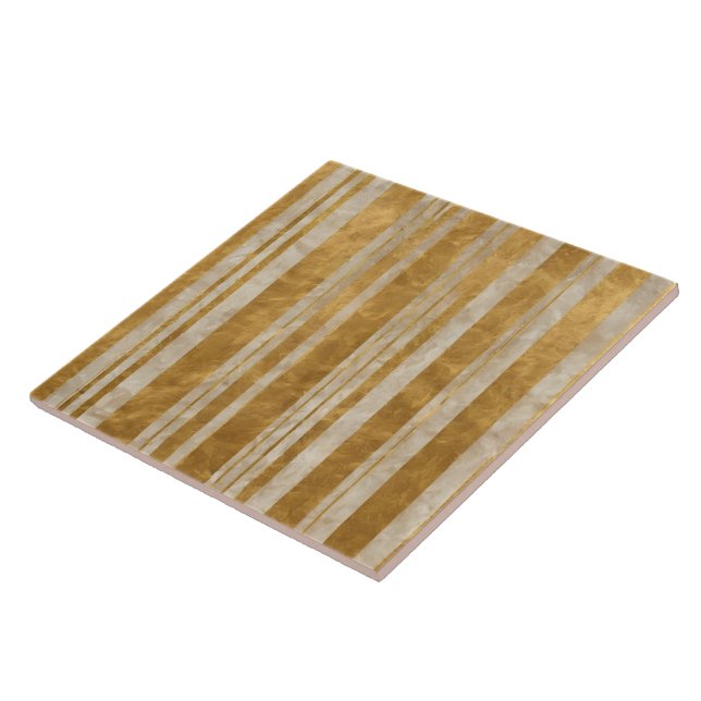 White Gold Vintage Art Deco Trendy Collection Tile (Side)