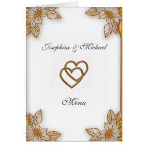 White Gold  Wedding Menu