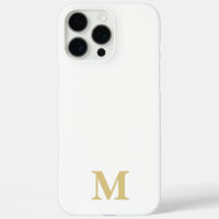 white & golden custom name initial