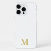 white & golden custom name initial