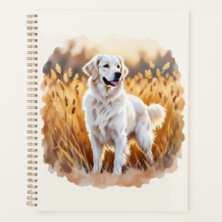 White Golden Retriever Dog Planner