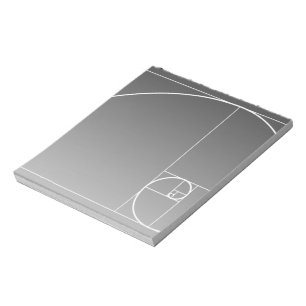 White Golden Spiral Notepad