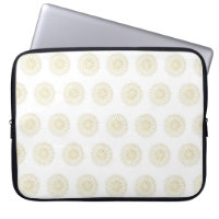 White | Golden Zinnia Flower Medallions