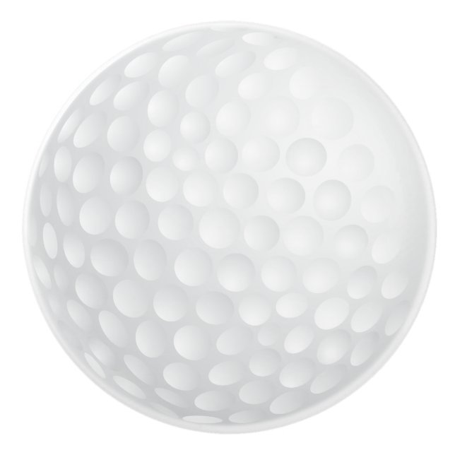 White Golf Ball 🏌️‍♂️ Design Ceramic Knob (Front)