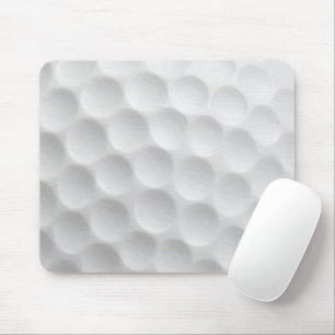 White Golf Ball Dimpled Design Mouse Mat