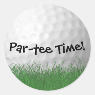 white golf ball for party classic round sticker