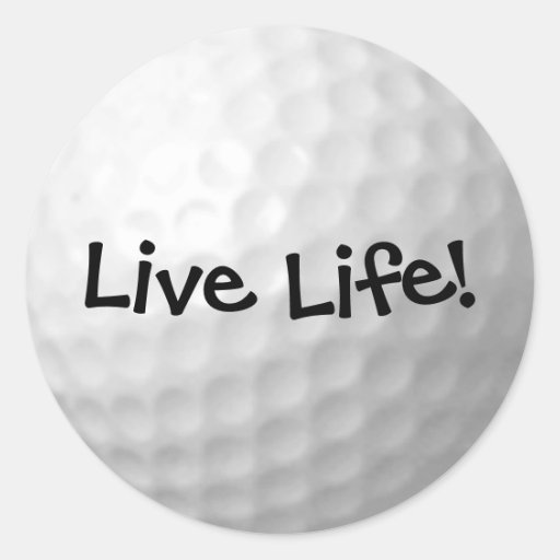Image of white golf ball with quote Classic Round Sticker