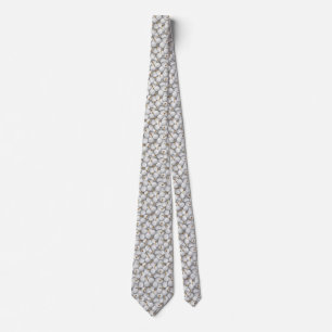 White Golf Balls and Tees Tie