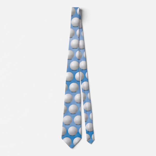 white golf balls on sky background tie (Front)