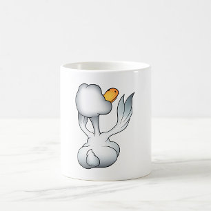 White Goose From Behind Silly Bird Coffee Mug