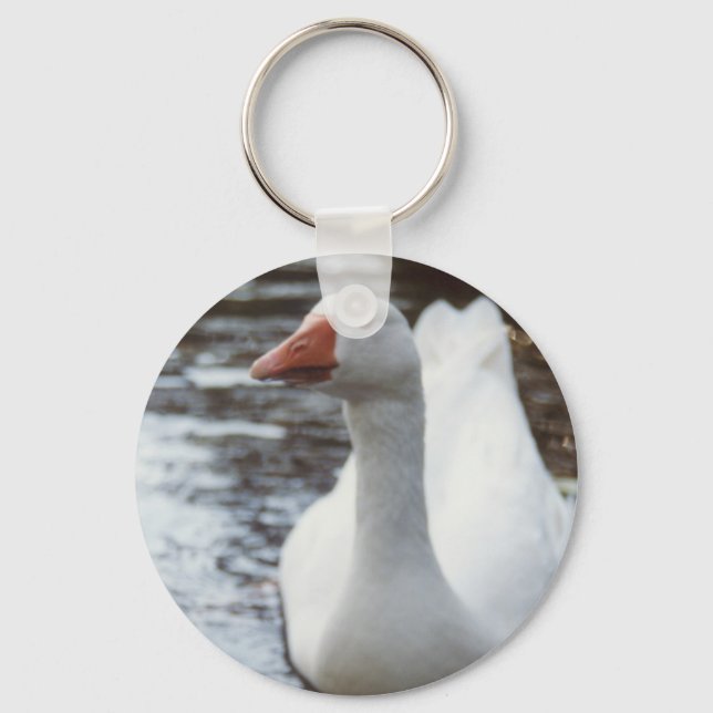 White Goose Key Ring (Front)