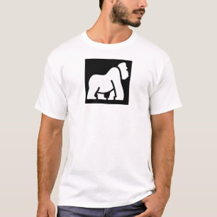 White Gorilla Black Square Customisable Festival T-Shirt