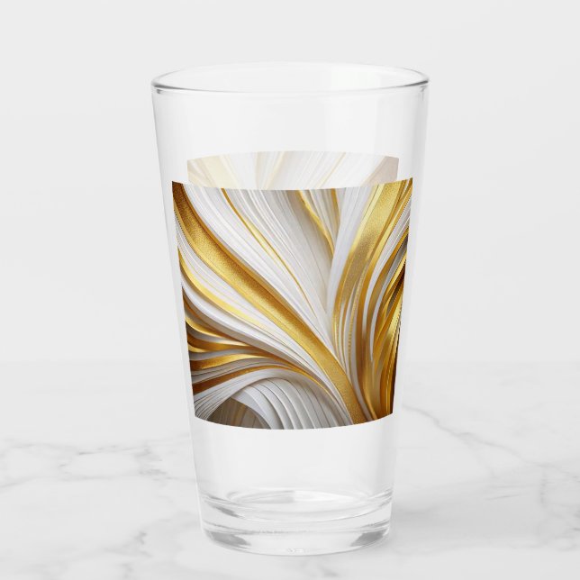 White Goud Retro Glass (Back)