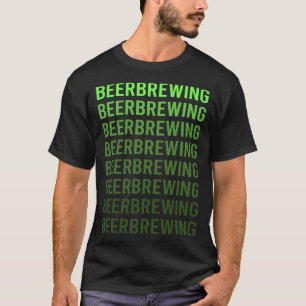 White Gradient Beer Brewing Brew Brewer T-Shirt