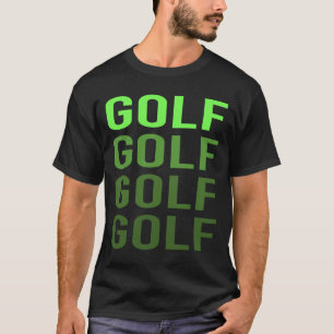White Gradient Golf Golfing Golfer T-Shirt