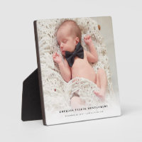 White Gradient New Baby Photo Display Design