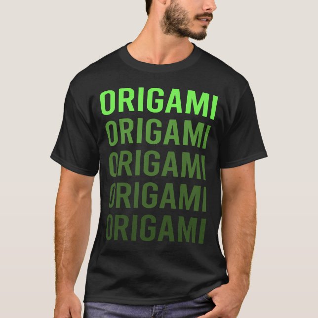 White Gradient Origami T-Shirt (Front)