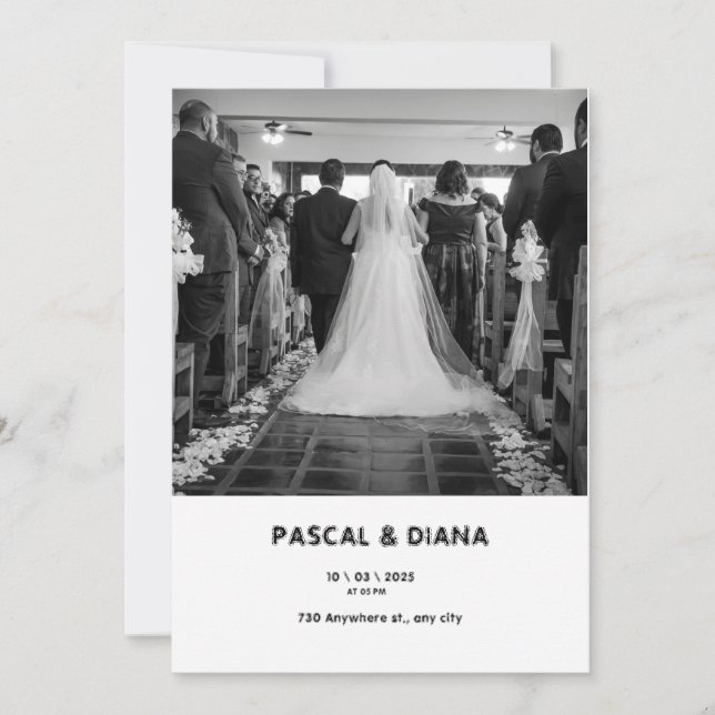 White Gradient Welcome to the Wedding Invitation (Front)